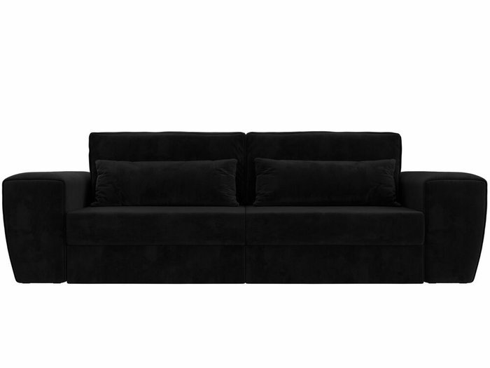 Прямой диван-кровать Лига 008 черного цвета - купить Прямые диваны по цене 62999.0