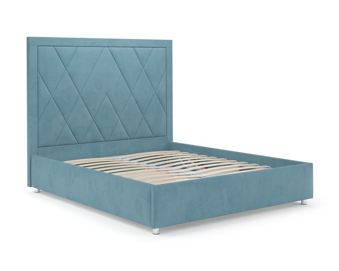 Кровать Треви 140х190 Luna 089 голубого цвета с подъемным механизмом  - лучшие Кровати для спальни в INMYROOM