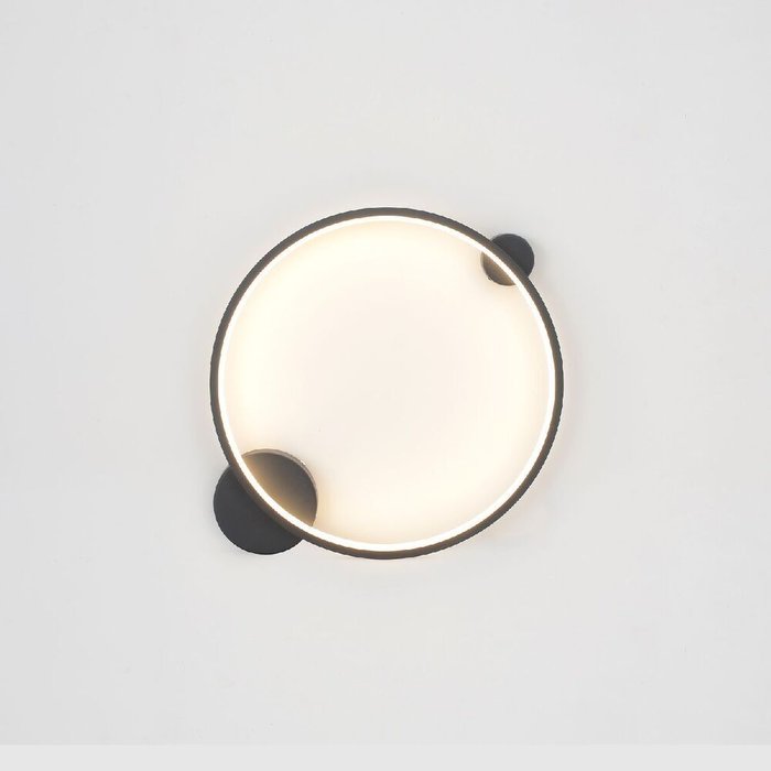Настенный светильник REAL AP18W LED BLACK (акрил, цвет белый)