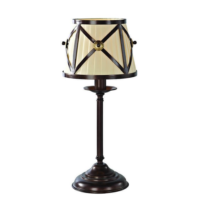 Настольная лампа Fabrizia бежево-коричневого цвета
