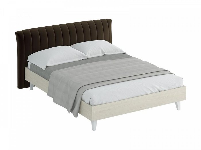 Кровать Anastasia со спинкой темно-коричневого цвета 160х200