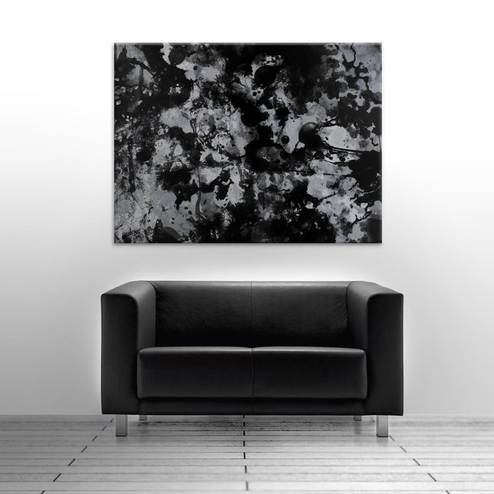 Картина Love as Art — Black Edition Silver черно-серого цвета Картина Love as Art — Black Edition Silver черно-серого цвета
