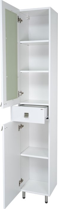 Шкаф-пенал Урал белого цвета - купить Пеналы для ванной комнаты по цене 17749.0