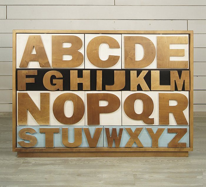 Комод Alphabeto Birch из массива березы - купить Комоды по цене 140013.0