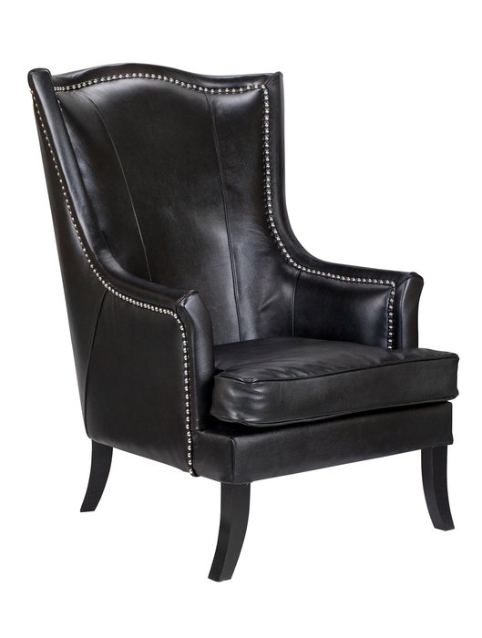 Кресло Chester black leather черного цвета - купить Интерьерные кресла по цене 103800.0 Кресло Chester black leather черного цвета - купить Интерьерные кресла по цене 103800.0