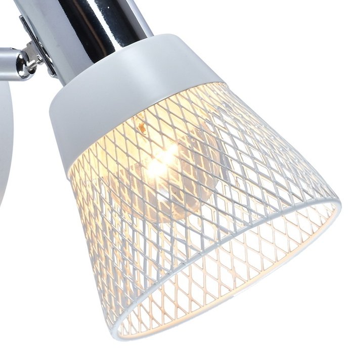 Спот 05968-0.8-01 WH+CR (металл, цвет белый) - купить Накладные споты по цене 980