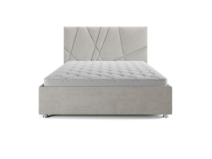 Кровать Стелла 160х200 бежевого цвета  без подъемного механизма - купить Кровати для спальни по цене 38729.0
