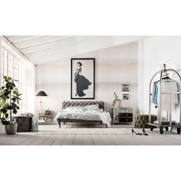 Кровать Desire 180х200 серого цвета - купить Кровати для спальни по цене 426400.0