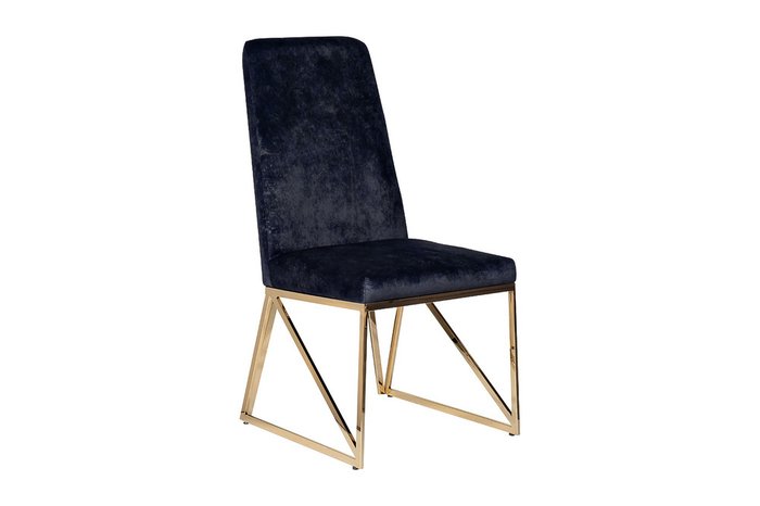 Стул в обивке из велюра темно-синего цвета - купить Обеденные стулья по цене 29070.0