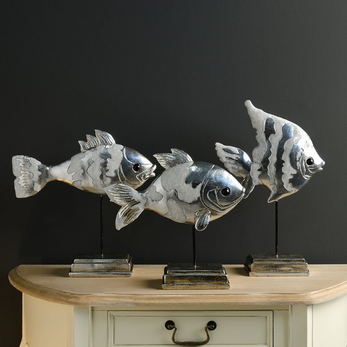 Декор настольный Sea серебристого цвета - купить Фигуры и статуэтки по цене 5400.0