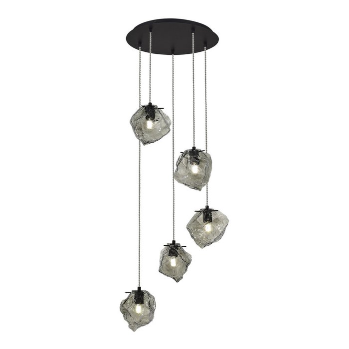 Светильник подвесной ST-Luce Черный/Серо-зеленый E14 5*40W PORTICI Светильник подвесной ST-Luce Черный/Серо-зеленый E14 5*40W PORTICI