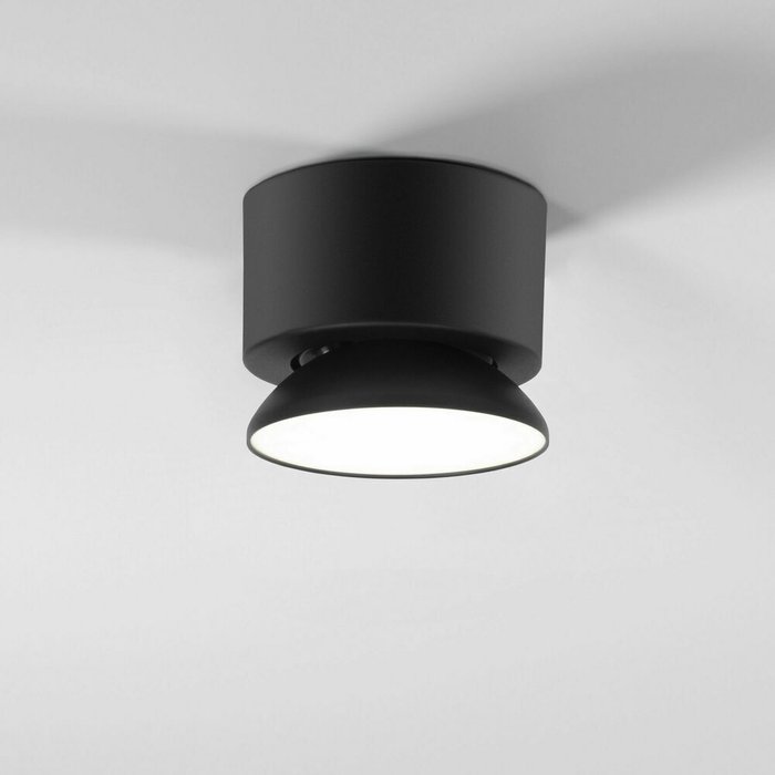 Светильник потолочный светодиодный Smooth черный 25053/LED - купить Накладные споты по цене 4910.0