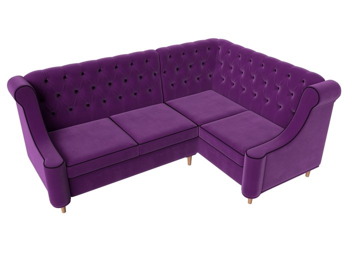 Угловой диван Бронкс фиолетового цвета правый угол - лучшие Угловые диваны в INMYROOM