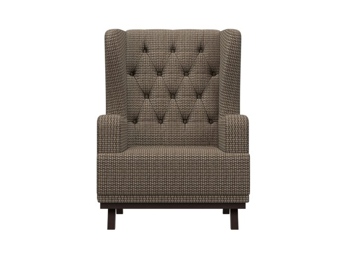 Кресло Джон Люкс коричнево-бежевого цвета - купить Интерьерные кресла по цене 21999.0