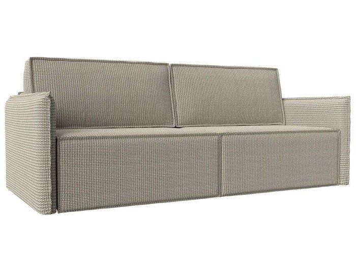Прямой диван-кровать Либерти серо-бежевого цвета