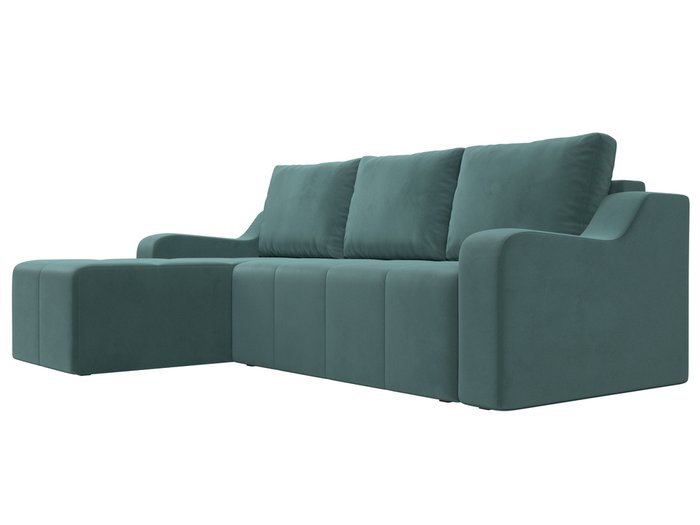 Угловой диван-кровать Элида бирюзового цвета левый угол - лучшие Угловые диваны в INMYROOM