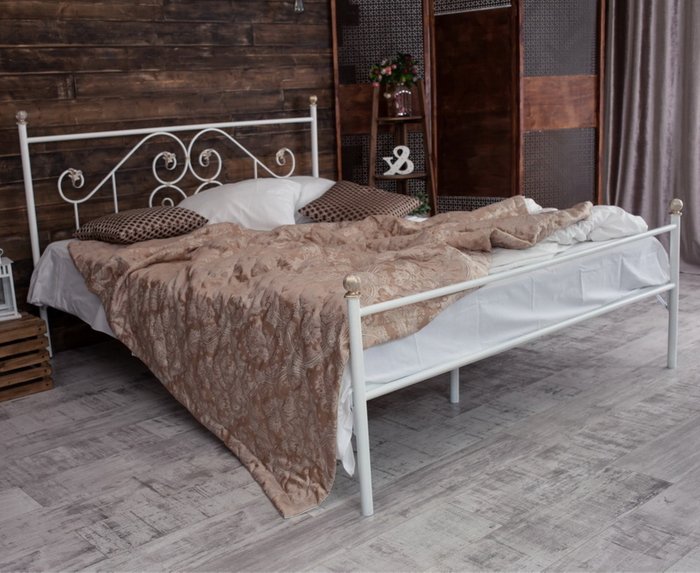 Кровать Камелия 180х200 белого цвета - лучшие Кровати для спальни в INMYROOM