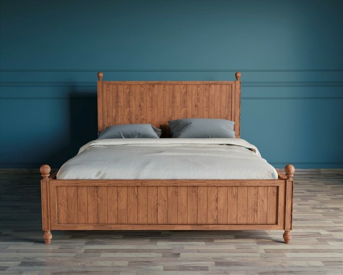 Кровать Palermo natural коричневого цвета 160х200 - купить Кровати для спальни по цене 160426.0