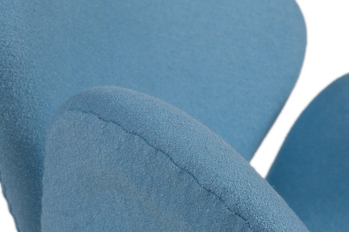 Кресло Swan Chair из шерстяной ткани голубого цвета - лучшие Интерьерные кресла в INMYROOM
