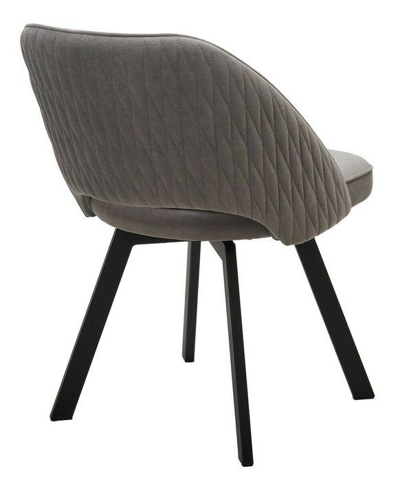 Стул поворотный Duna серого цвета - лучшие Обеденные стулья в INMYROOM