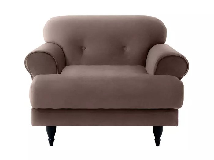 Кресло Italia коричневого цвета с черными ножками - купить Интерьерные кресла по цене 44910.0