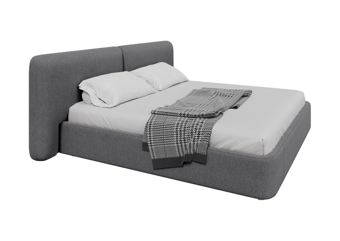 Кровать Hub Soft 200х200 серого цвета с подъемным механизмом  - лучшие Кровати для спальни в INMYROOM