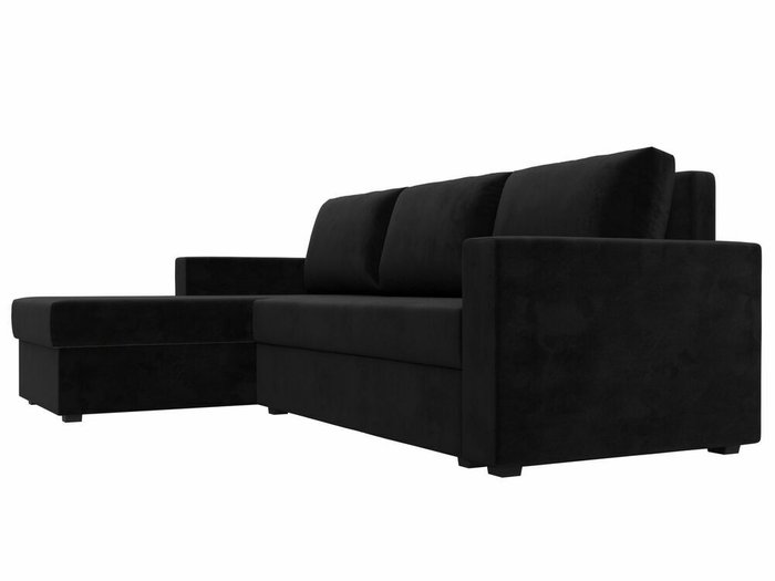 Угловой диван-кровать Траумберг Лайт черного цвета левый угол - лучшие Угловые диваны в INMYROOM