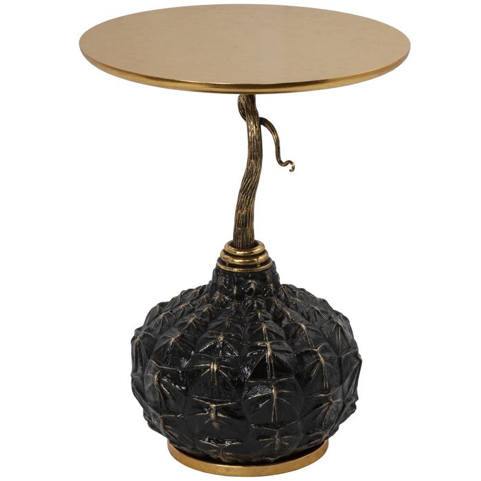 Столик декоративный Черный ананас черно-золотого цвета - лучшие Кофейные столики в INMYROOM