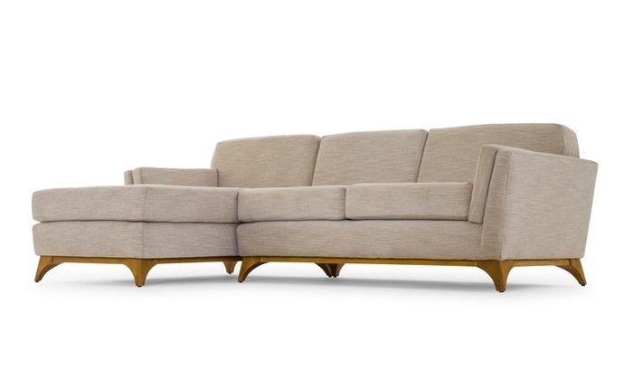 Модульный угловой диван бежевого цвета - купить Угловые диваны по цене 105900.0