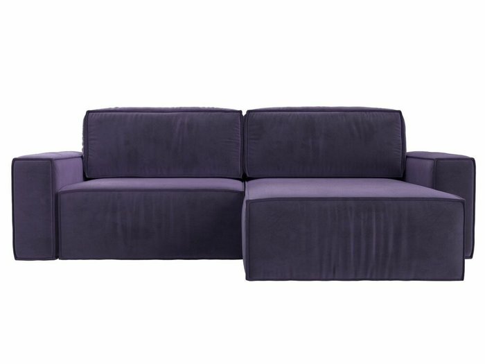 Угловой диван-кровать Прага классик фиолетового цвета правый угол - купить Угловые диваны по цене 78999.0