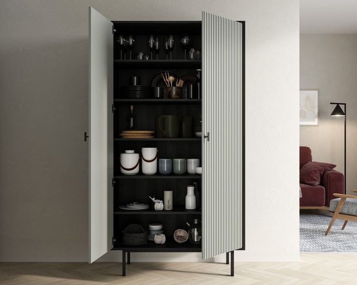 Шкаф двухдверный Emerson серого цвета - лучшие Шкафы распашные в INMYROOM