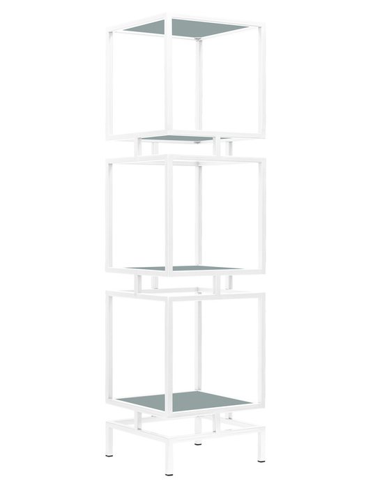 Стеллаж Cubic-3 серо-белого цвета