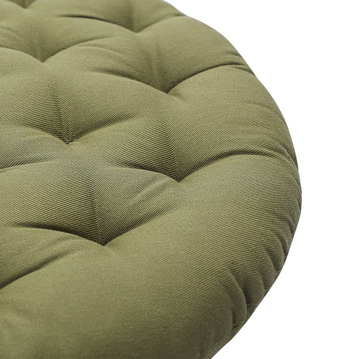 Круглая подушка на стул Essential 40х40 оливкового цвета - лучшие Декоративные подушки в INMYROOM