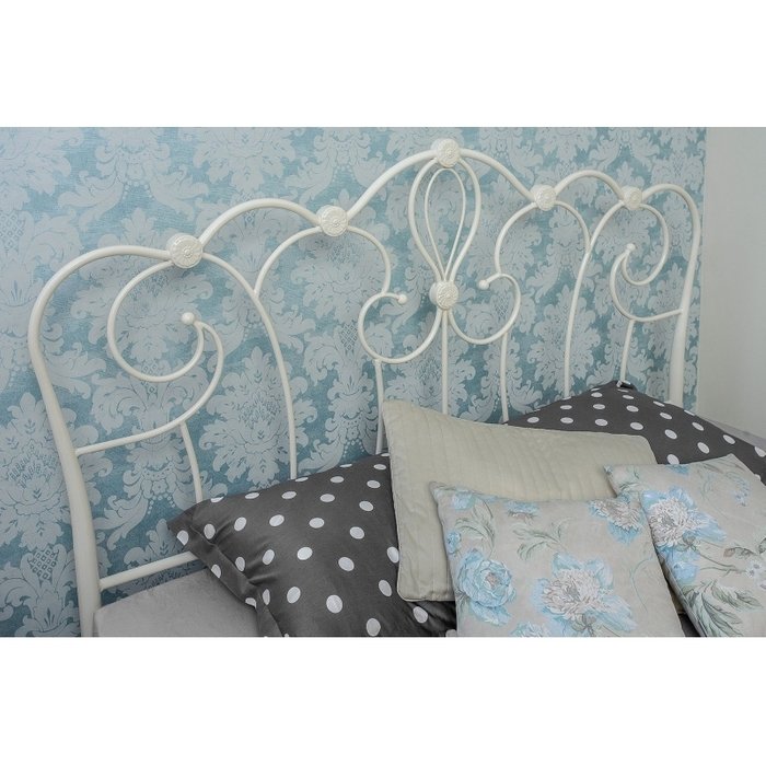 Кровать двуспальная Agata 160х200 бежевого цвета - купить Кровати для спальни по цене 26990.0