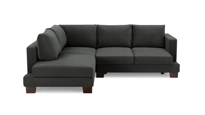 Угловой диван-кровать Дрезден черного цвета - купить Угловые диваны по цене 107200.0