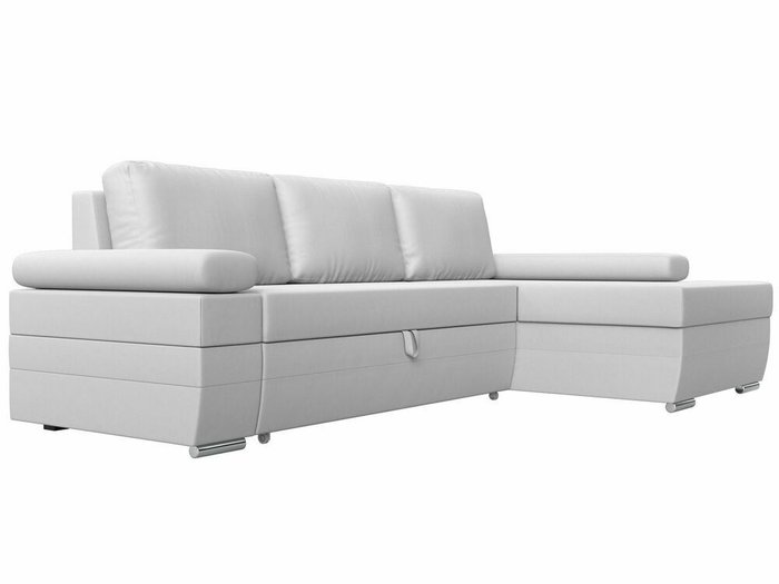 Угловой диван-кровать Канкун белого цвета правый угол (экокожа) - лучшие Угловые диваны в INMYROOM