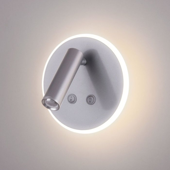 Настенный светодиодный светильник Tera LED серебро Tera LED серебро (MRL LED 1014) - купить Накладные споты по цене 5360.0
