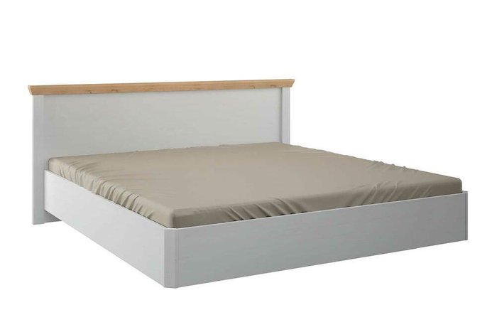 Кровать Магнум 180х200 бело-серого цвета - купить Кровати для спальни по цене 39690.0