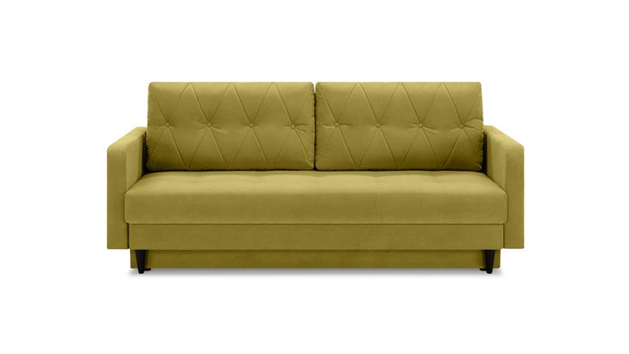 Прямой диван-кровать Бостон Лайт желто-зеленого цвета - купить Прямые диваны по цене 52800.0