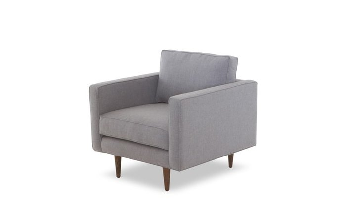 Кресло серого цвета на деревянных ножках - лучшие Интерьерные кресла в INMYROOM