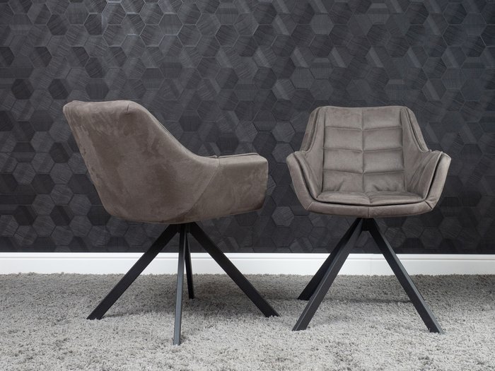 Стул с подлокотниками Orion серого цвета - лучшие Обеденные стулья в INMYROOM