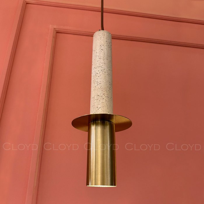 Подвесной светильник Cloyd CLARNET-C P1 / выс. 33 см - травертин - лучшие Подвесные светильники в INMYROOM Подвесной светильник Cloyd CLARNET-C P1 / выс. 33 см - травертин - лучшие Подвесные светильники в INMYROOM
