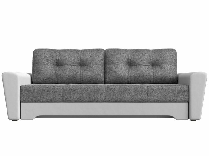 Диван-кровать Амстердам серо-белого цвета (экокожа/ткань) - купить Прямые диваны по цене 38999.0