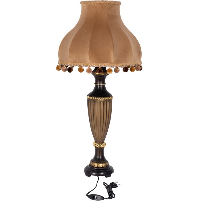 Настольная лампа Ваза Ребристая темно-коричневого цвета - купить Настольные лампы по цене 17956.0