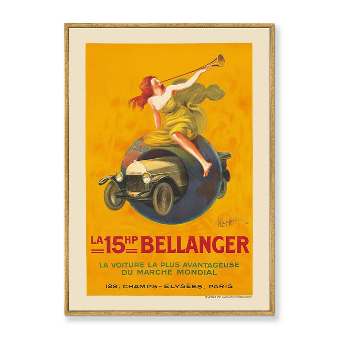 Репродукция картины на холсте La 15hp Bellanger, 1921г. - купить Картины по цене 21999.0