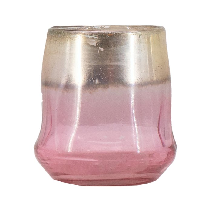Подсвечник из стекла розового цвета  - купить Подсвечники по цене 1963.0