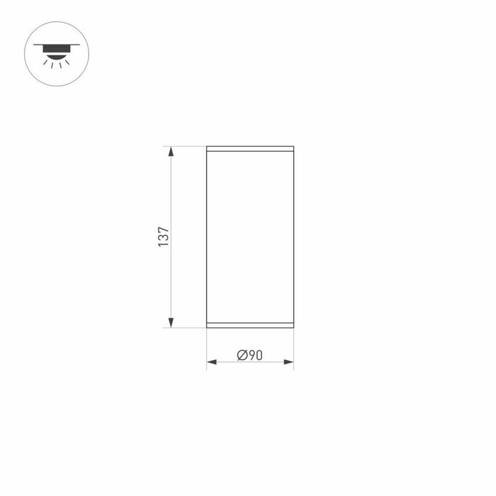 Уличный потолочный светильник Arlight LGD-Forma-Surface-R90-12W Day4000 037260 - лучшие Потолочные уличные светильники в INMYROOM