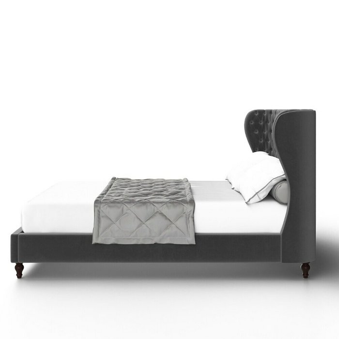 Кровать Andy 140х200 серого цвета - лучшие Кровати для спальни в INMYROOM