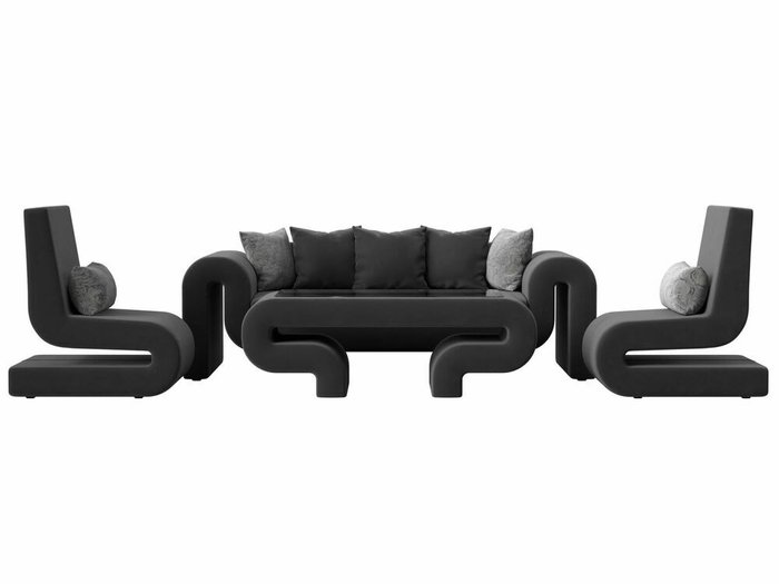 Набор мягкой мебели Волна 2 серого цвета - купить Комплекты мягкой мебели по цене 123997.0