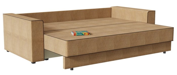 Диван-кровать Принстон (Сильвио)  Fox коричневого цвета - купить Прямые диваны по цене 19760.0